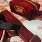 Harris Tweed® Ruby Red Tweed Dog Collar Bow & Lead Set Dash Of Hounds