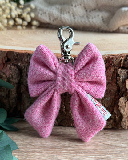 Harris Tweed® Bow Key Ring | Bag Charm | Baby Pink (Copy) Dash Of Hounds
