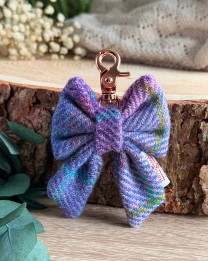 Harris Tweed® Bow Key Ring | Bag Charm | Baby Pink (Copy) Dash Of Hounds
