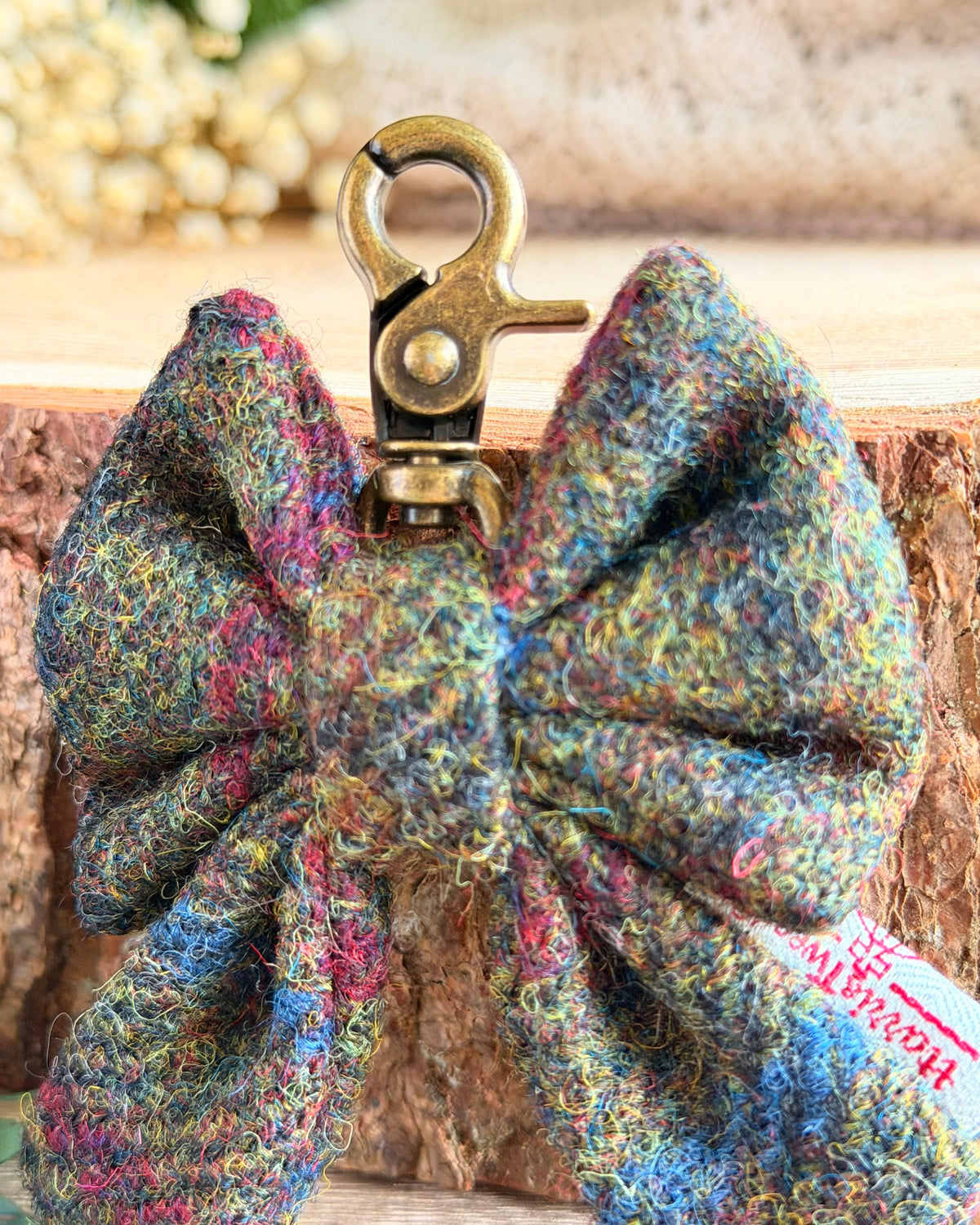 Harris Tweed® Bow Keyring | Bag Charm | Hunter Green (Copy) Dash Of Hounds