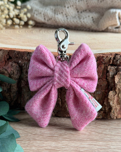 Harris Tweed® Bow Key Ring | Bag Charm | Baby Pink (Copy) Dash Of Hounds