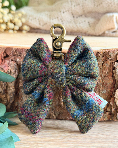 Harris Tweed® Bow Keyring | Bag Charm | Hunter Green (Copy) Dash Of Hounds