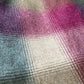 Mauve Meadow Check Pink Tweed Dog Collar Bow & Lead Set Dash Of Hounds