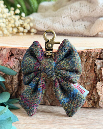 Harris Tweed® Bow Keyring | Bag Charm | Hunter Green (Copy) Dash Of Hounds