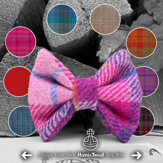 Design Your Own Harris Tweed® Dog Bow Dash Of Hounds
