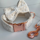 White Lace Wedding Dog Collar, Bow and Lead Set Dash Of Hounds