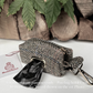 Harris Tweed® Brown Blue Herringbone Dog Collar Bow & Lead Set Hunter & Co.