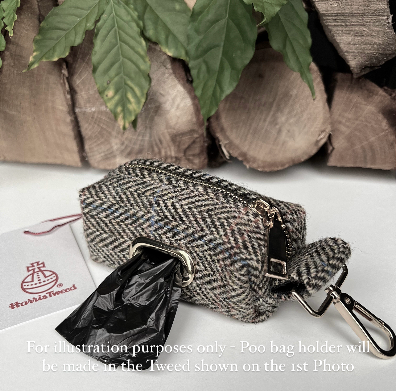 Harris Tweed® Heritage Khaki Green Herringbone Dog Collar Bow & Lead Set Hunter & Co.