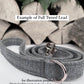 Grey Plaid Tweed Dog Collar Bow & Lead Set Hunter & Co.