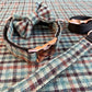 Gun Club Tweed Dog Collar Bow & Lead Set