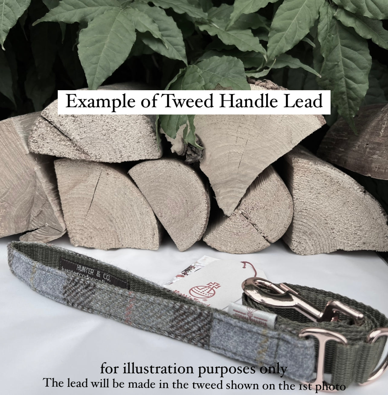 Harris Tweed® Heritage Brown Herringbone Dog Collar Bow & Lead Set Hunter & Co.