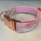 Feather Ivory Pink Dog Collar, Bow & Lead Set Hunter & Co.
