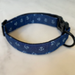 Blue Denim effect Anchor Dog Collar, Bow & Lead Set Hunter & Co.