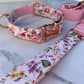 Ivory Pink Ditsy Floral Dog Collar, Bow & Lead Set Hunter & Co.