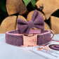 Amethyst Pink Tweed Dog Collar Bow & Lead Set Hunter & Co.