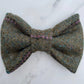 Green Blue Pink Tweed Dog Collar Bow & Lead Set Hunter & Co.