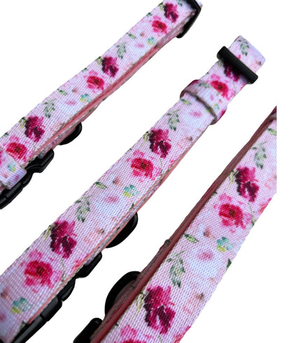 Pink Watercolour Floral Dog Collar Hunter & Co.