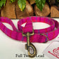 Harris Tweed® Cerise Pink Tweed Dog Collar Bow & Lead Set Hunter & Co.
