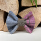 Khaki Rose Pink Tweed Dog Collar Bow & Lead Set Hunter & Co.