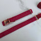 Candy Pink Red Tweed Dog Collar Bow & Lead Set Hunter & Co.
