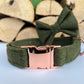 Merino Lambswool Moss Green Tweed Dog Collar Bow & Lead Set Hunter & Co.