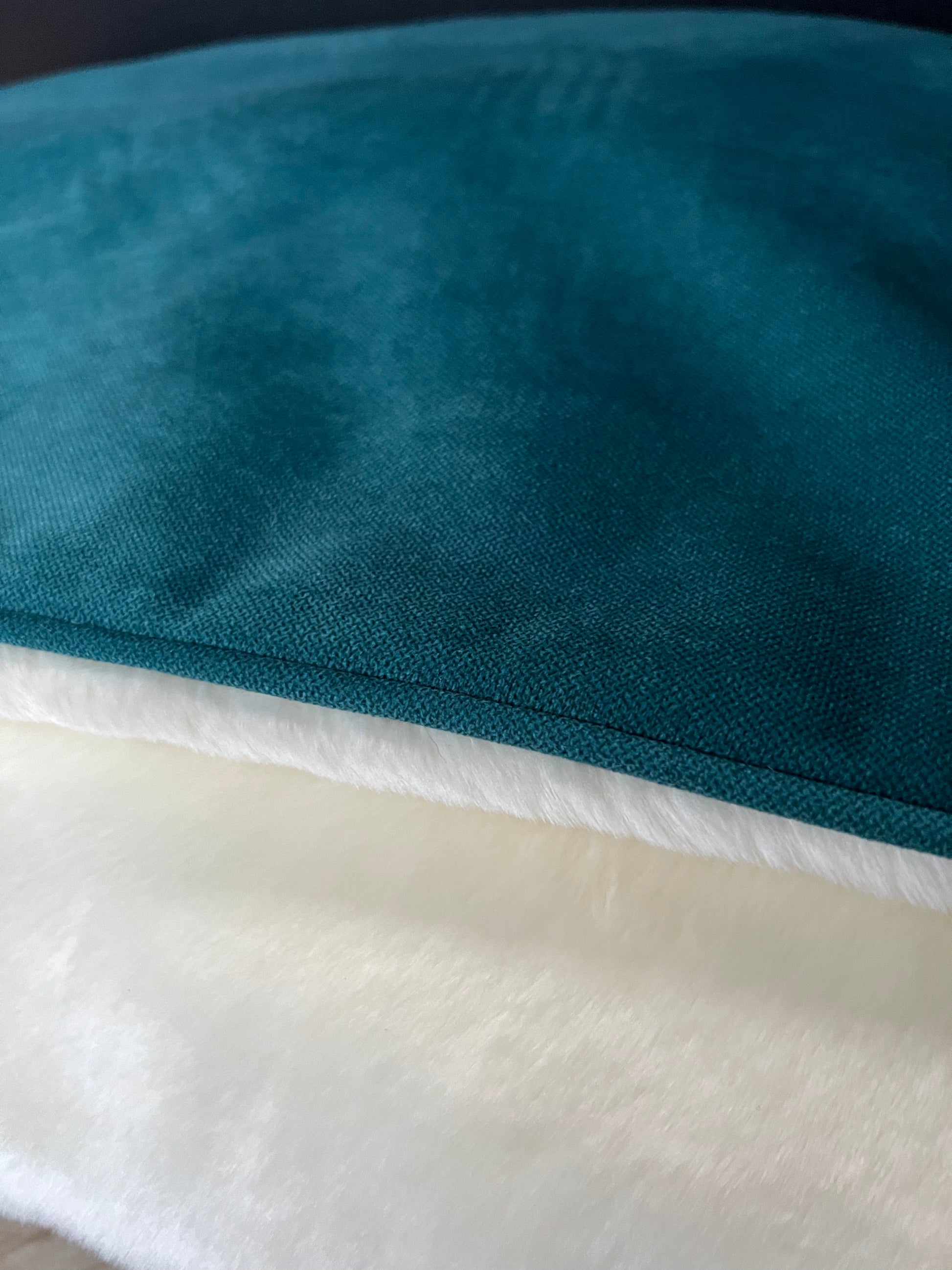 Teal Blue Woven Snuggle Cave Dog Bed Dash Of Hounds