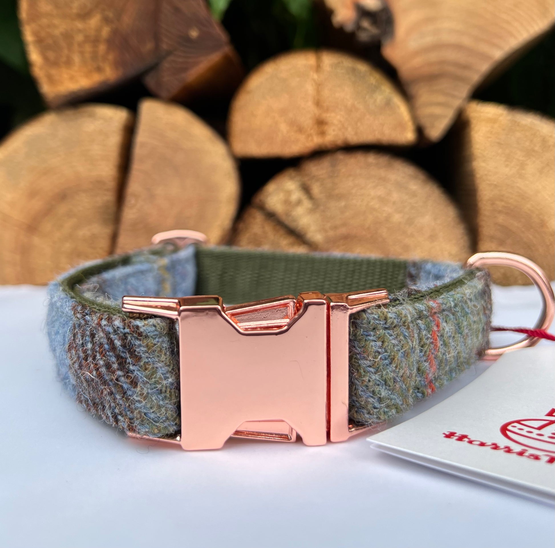 Harris tweed collar 2024 and lead set