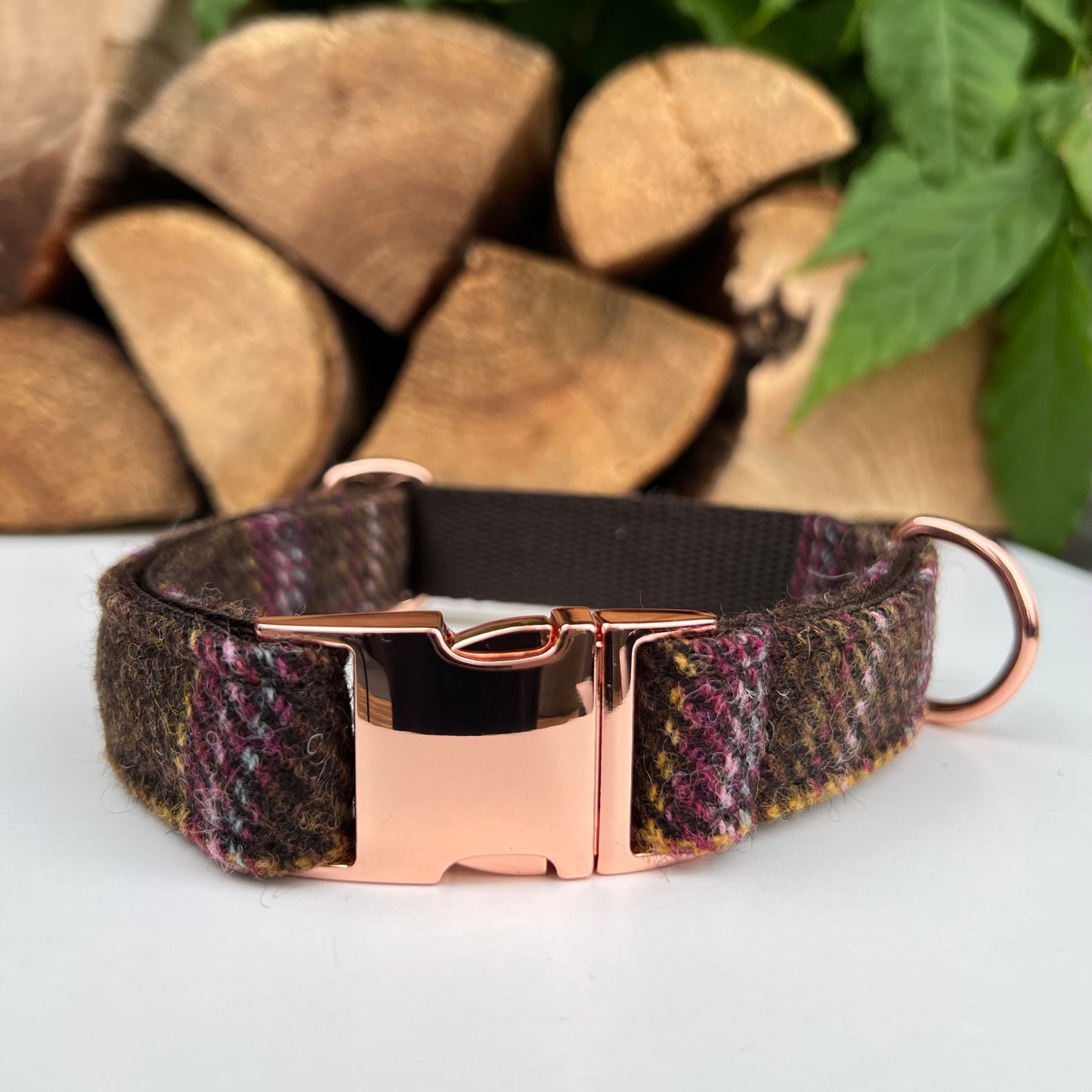 Autumn Pastel Tweed Dog Collar Bow & Lead Set Hunter & Co.