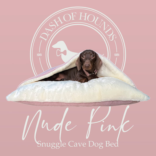 Nude Pink Snuggle Cave Dog Bed Dash Of Hounds